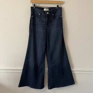 FRAME Le Palazzo Crop Dark Wash Jeans in Guilty Sz 27 Stretch 25.5"‎ Inseam READ